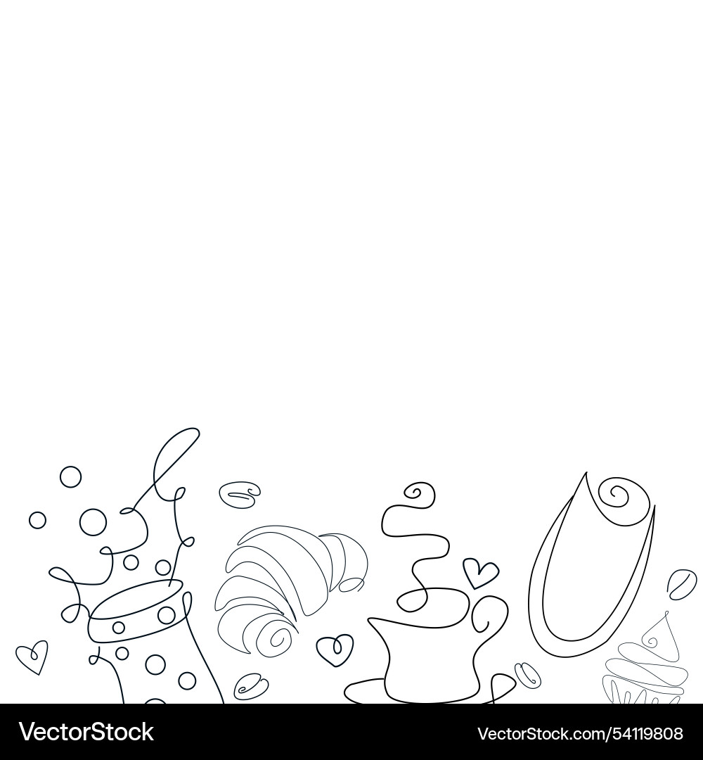 Sketched composition with different kinds Sketched composition with different kinds vector image