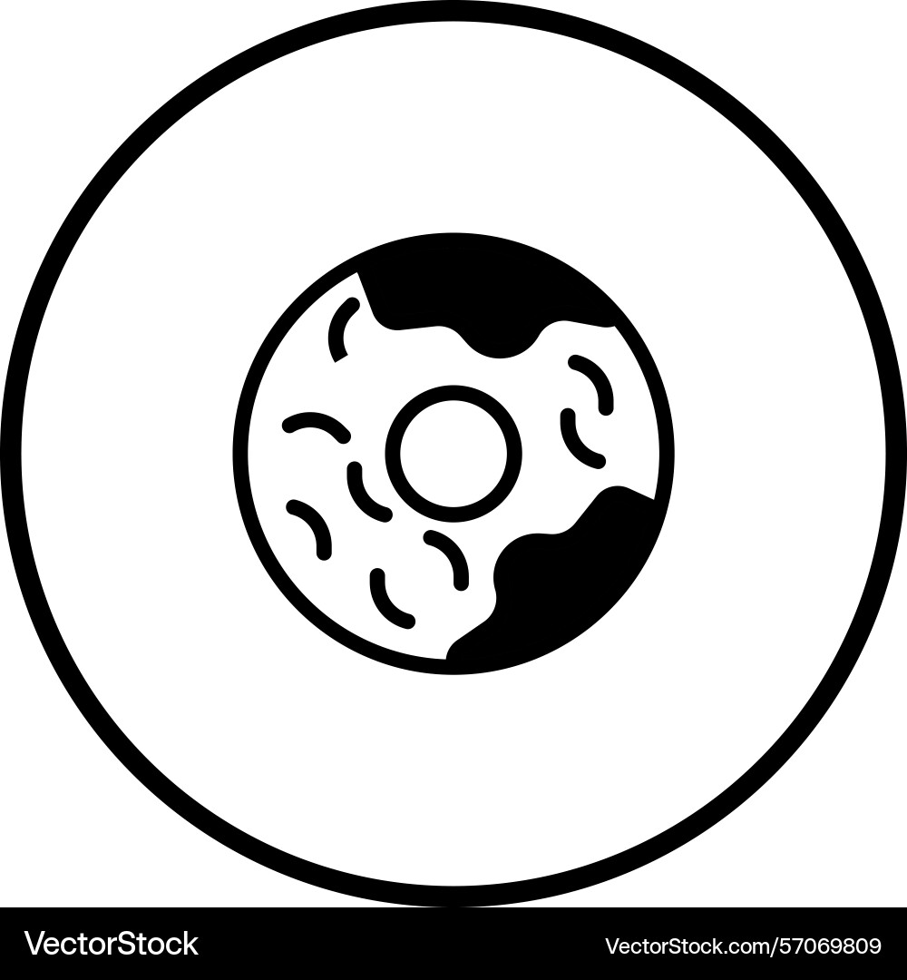 A simple doughnut icon with circular design Vector Image