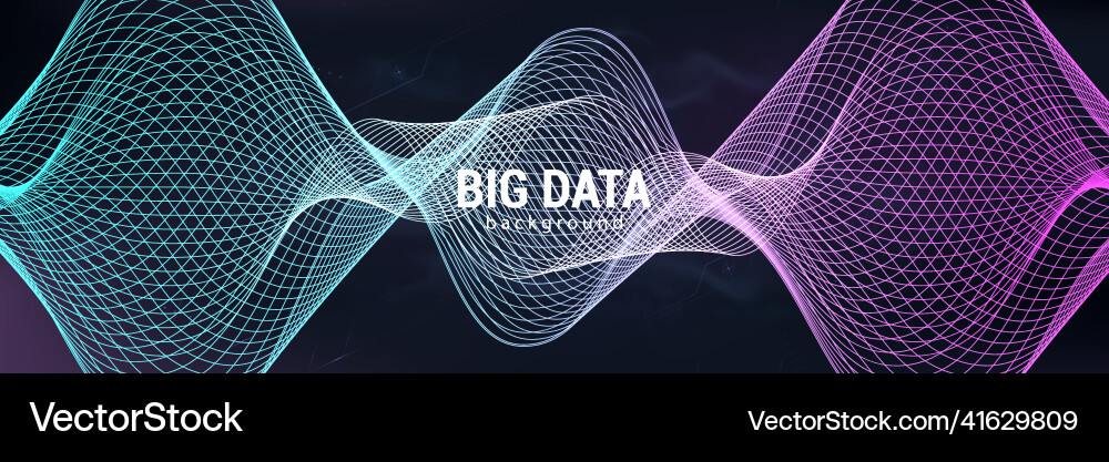 Big data background concept ai learning Royalty Free Vector