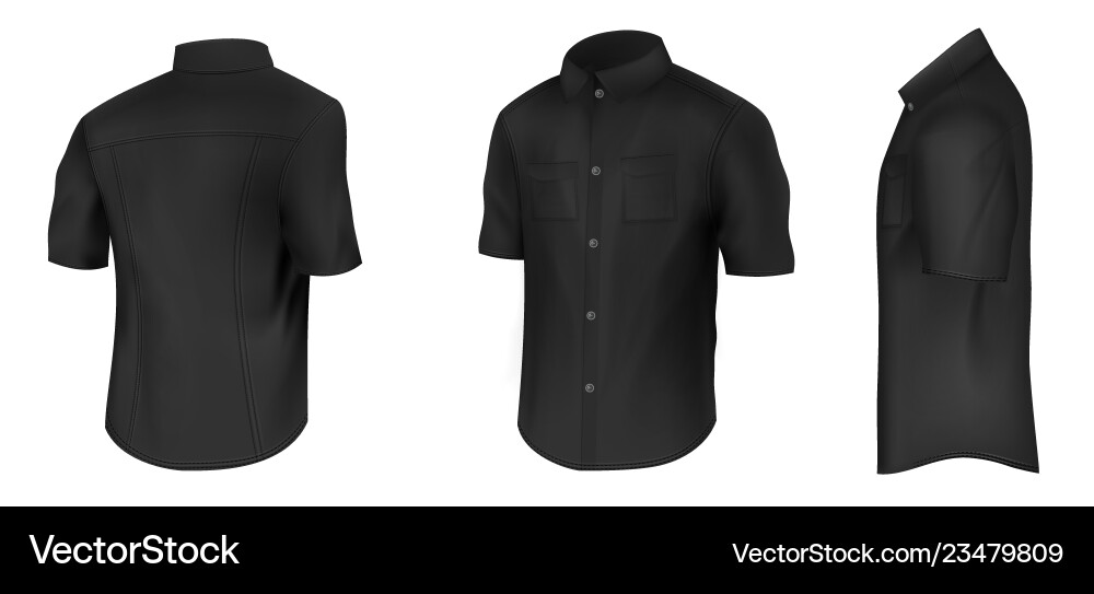 Black shirt with short sleeves mockup