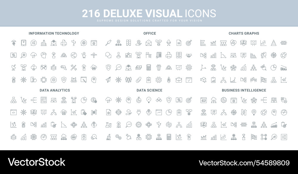 Data Analytics & Science Icons vector image