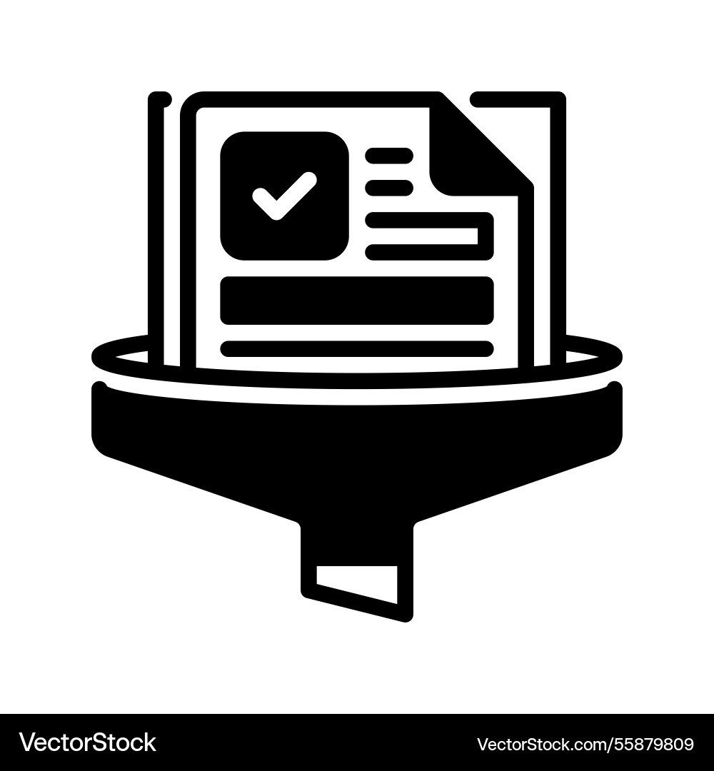 Data filtering line icon linear style sign Data filtering line icon linear style sign vector image