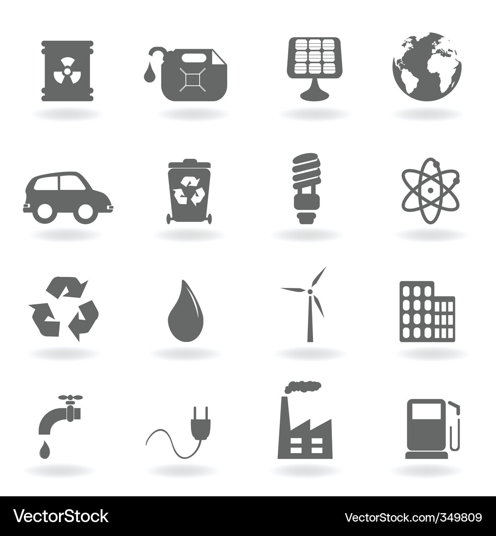 Eco icon set Vector Image
