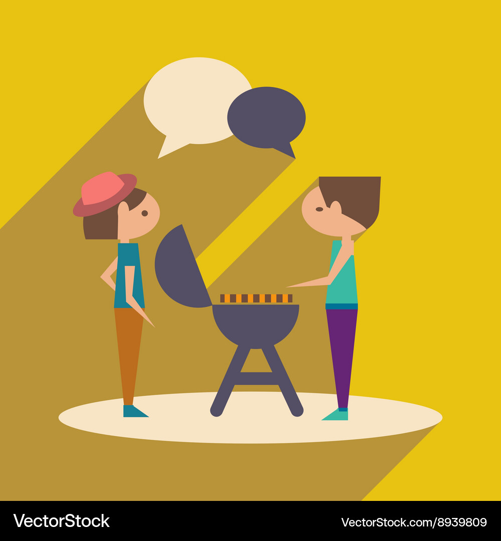 Flat with shadow icon and mobile application Vector Image