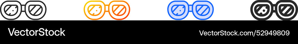 Googles iconthin linear gradient blue stroke Googles iconthin linear gradient blue stroke vector image