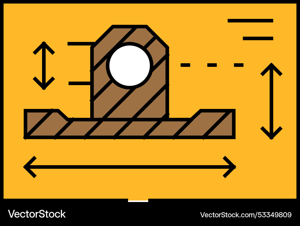 Technical drawing mechanical engineer icon color Technical drawing mechanical engineer icon color vector image