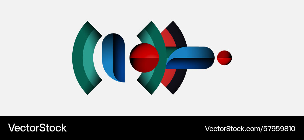 Abstract Overlapping Shapes Vector Image