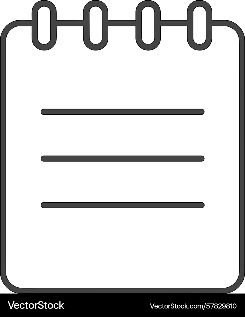 Blank notepad lying on a table with pages Blank notepad lying on a table with pages vector image