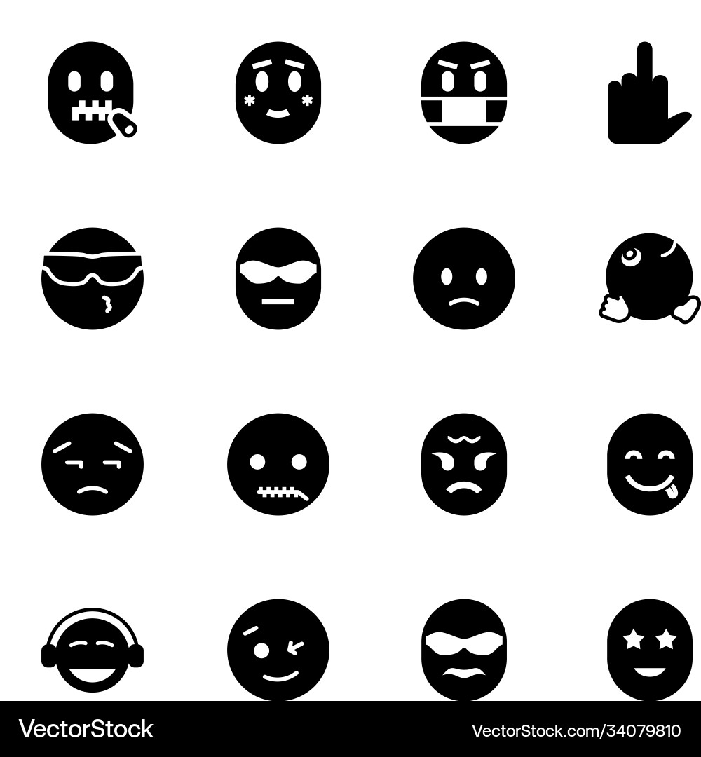 Expression Icon Set Vector Image