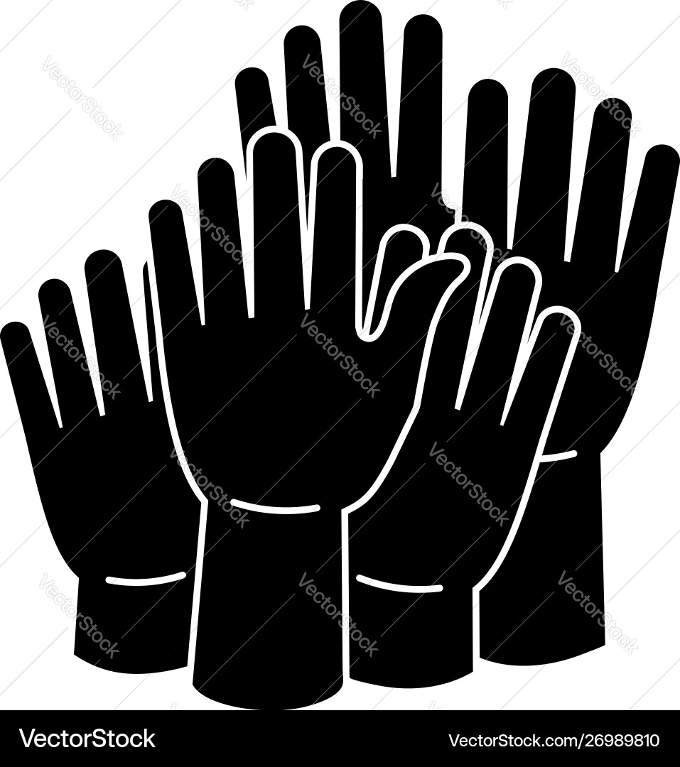 Hands cohesion icon simple style Vector Image