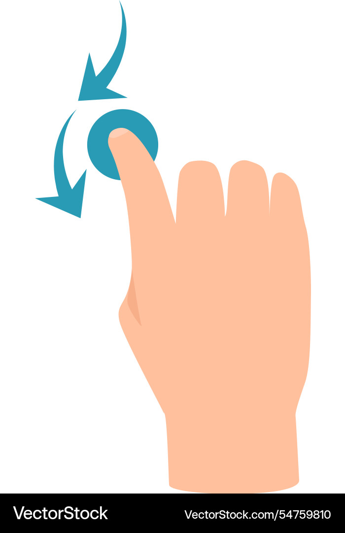 Human hand scrolling with index finger Vector Image