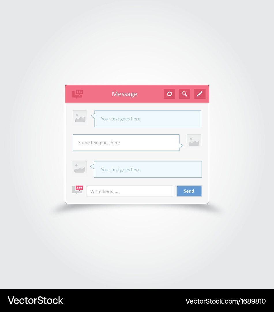 Messaging App Interface Vector Image