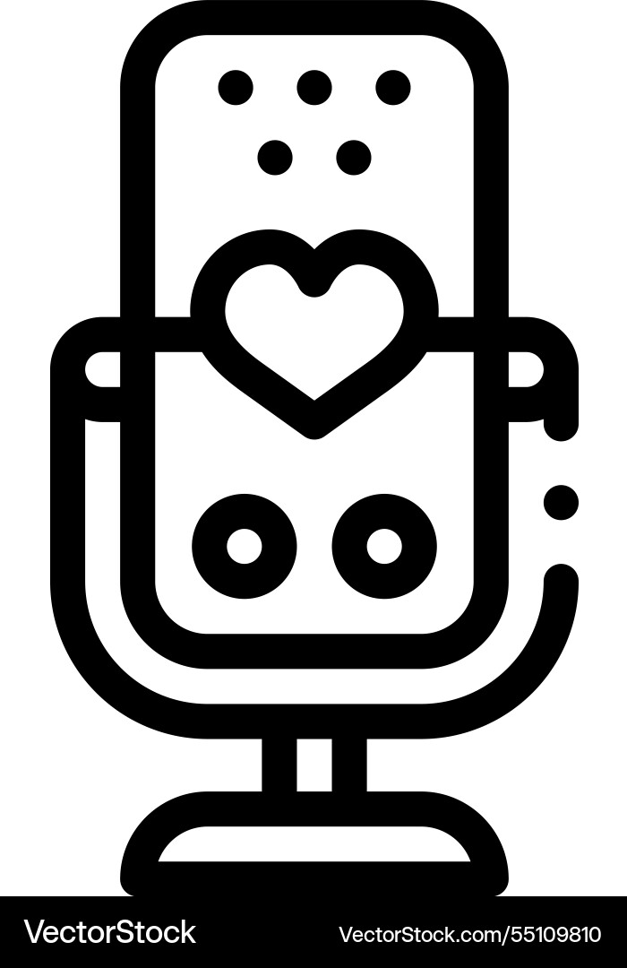 Microphone icon thin linear style design isolated Microphone icon thin linear style design isolated vector image