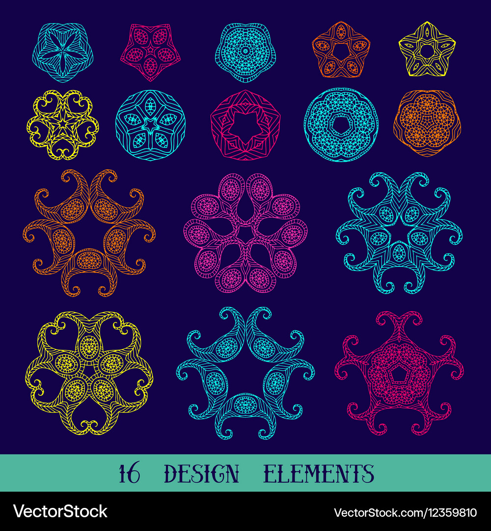 Set of graphical design elements Vector Image
