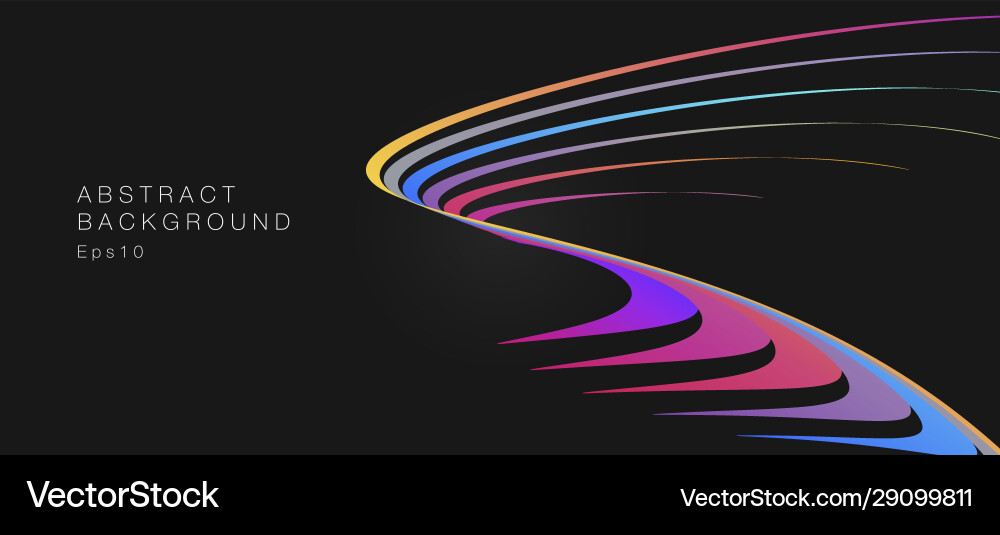 Dynamic Curved Wave Background Vector Image