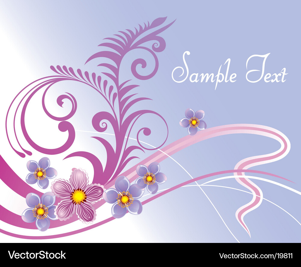 Floral Swirl Background Vector Image