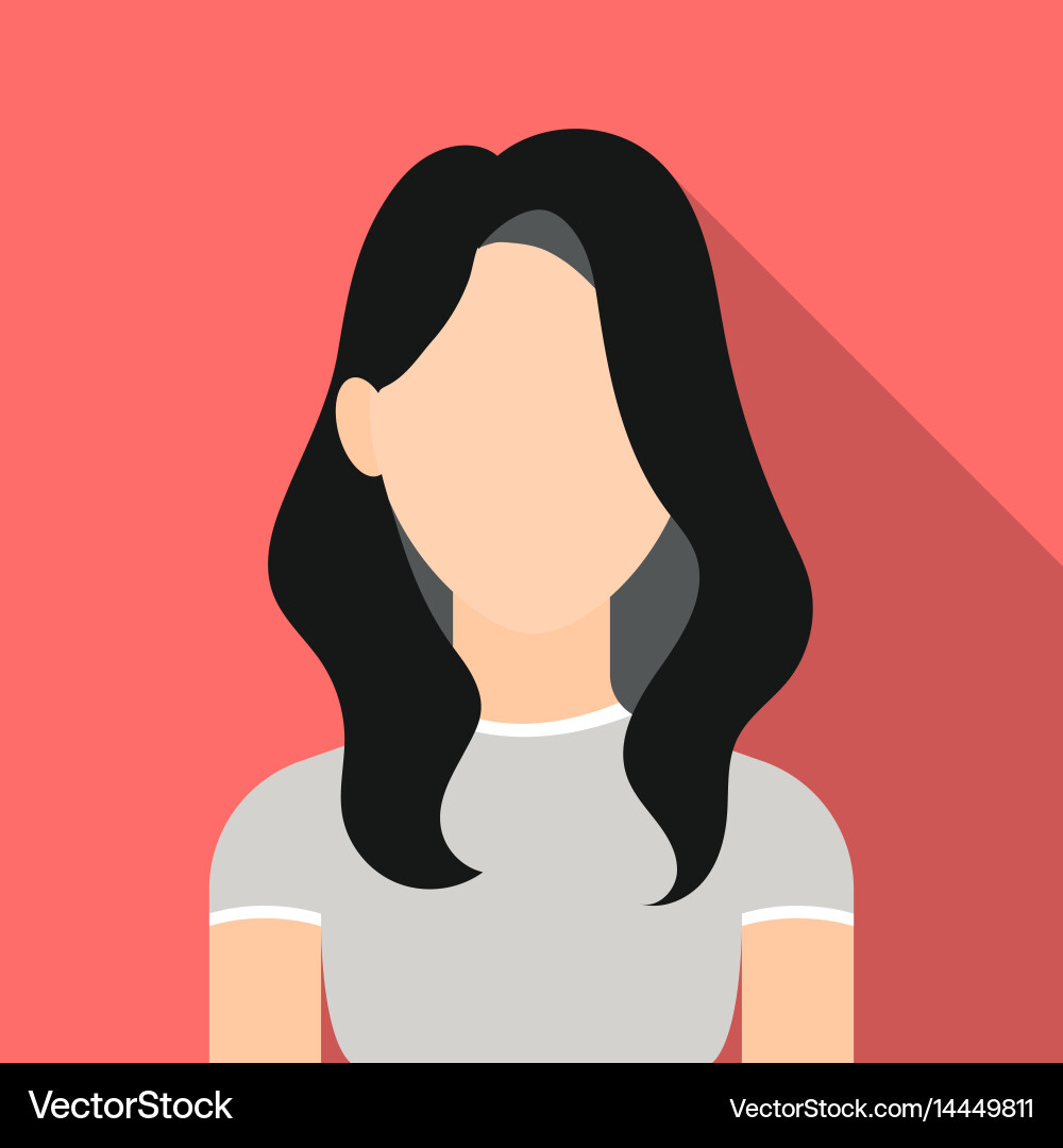 Girl icon flat single avatarpeaople from Vector Image
