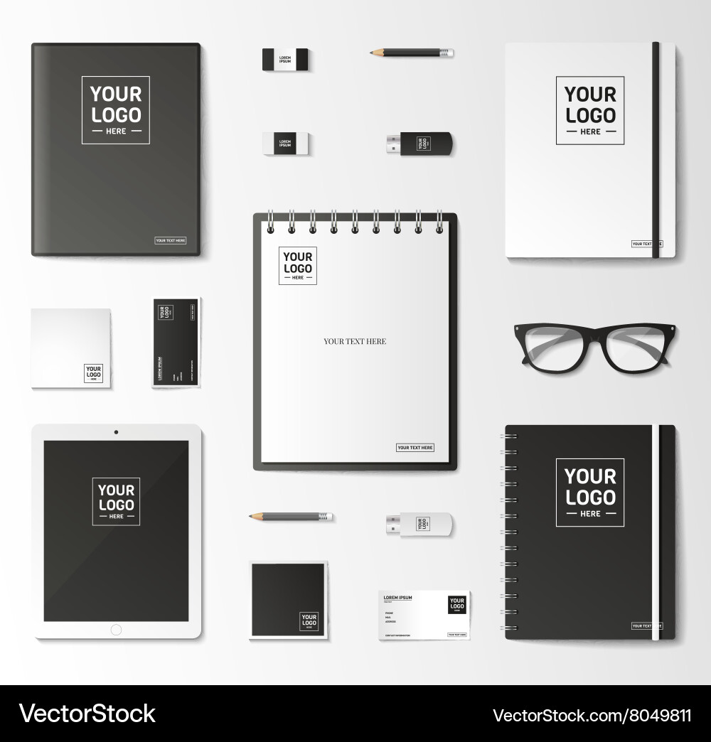 Mock up set vector image
