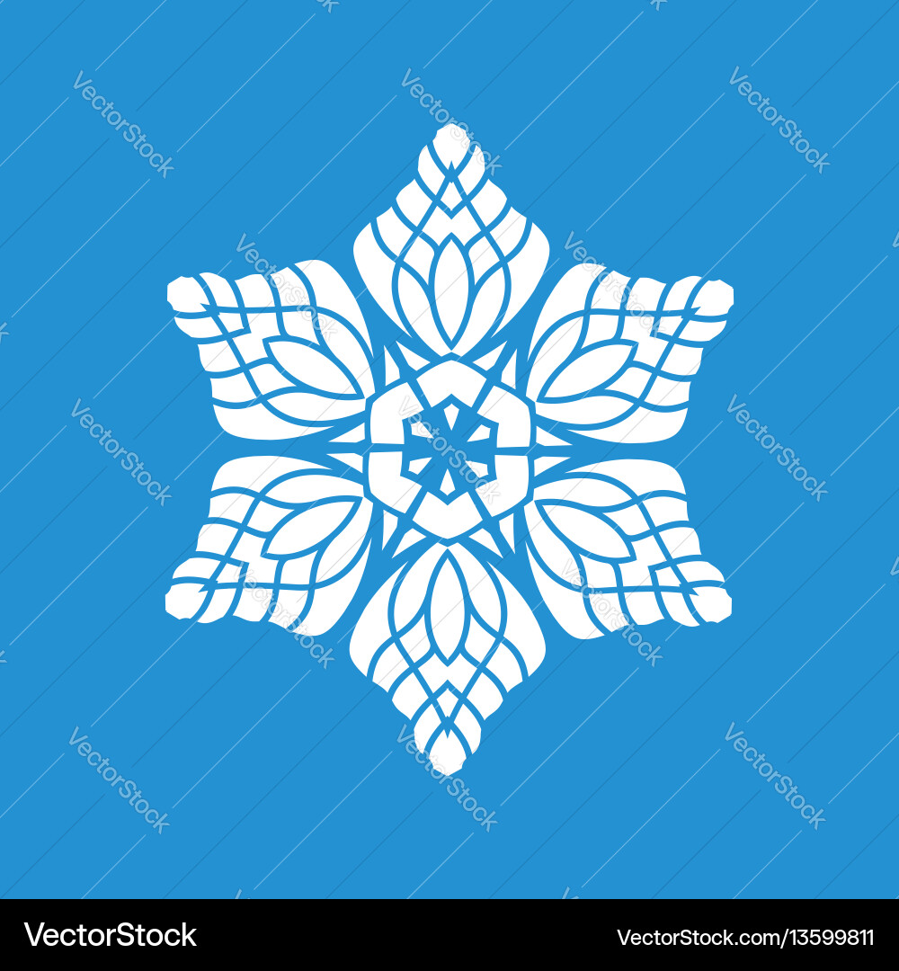 Snowflake icon simple style Vector Image