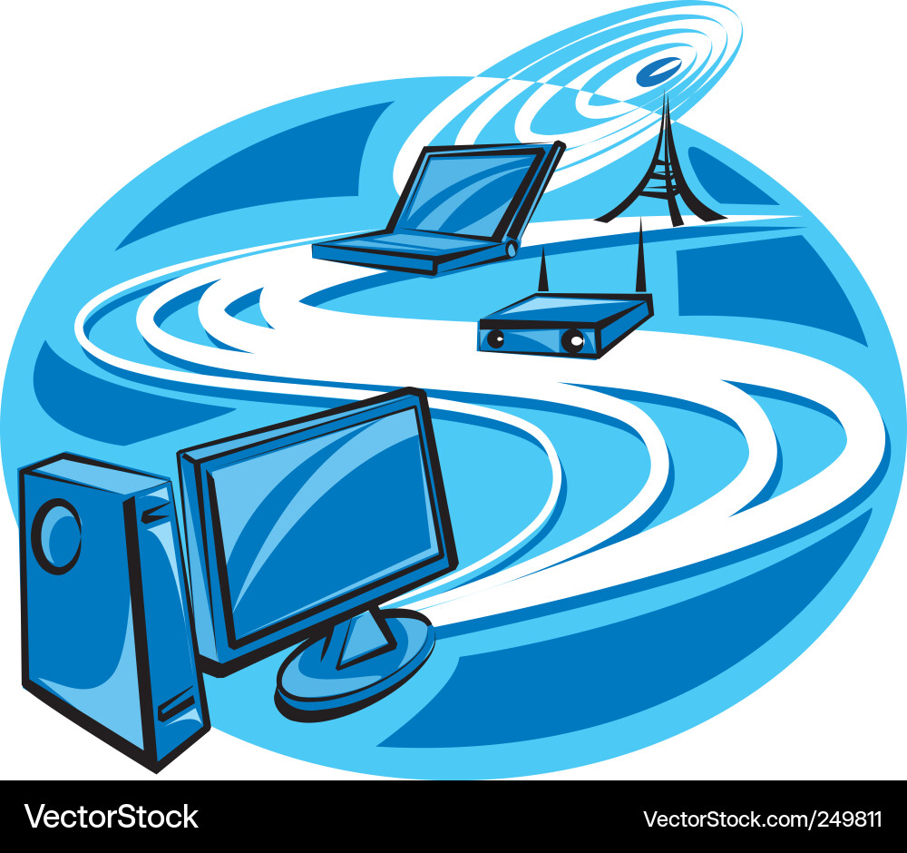 Wireless Network Setup vector image