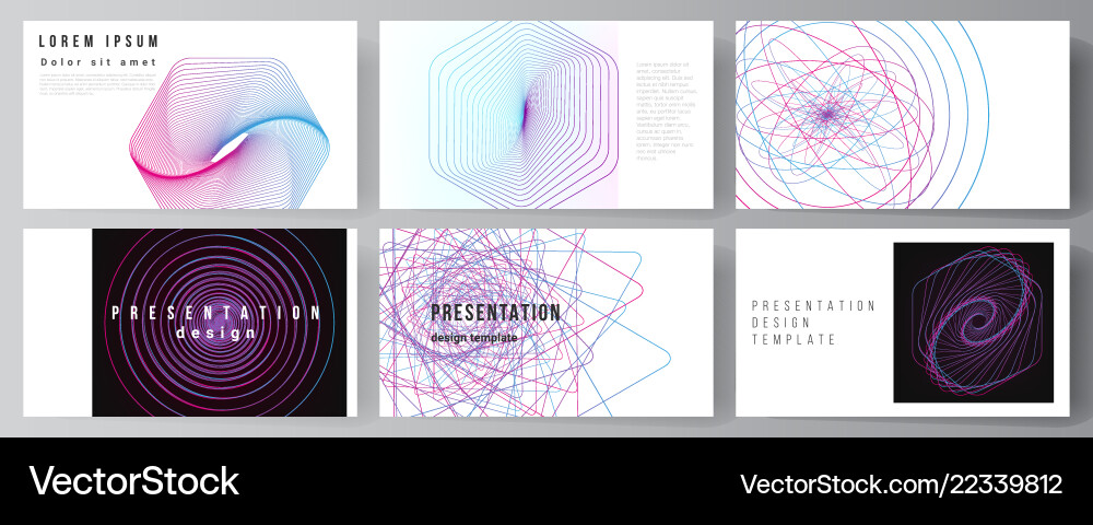 Abstract Chaotic Lines Presentation Layout vector image