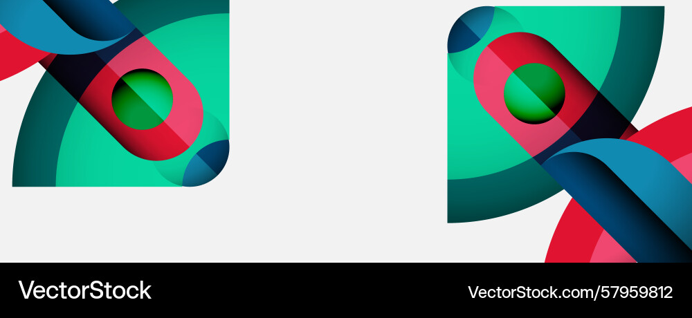 Abstract Overlapping Shapes Vector Image