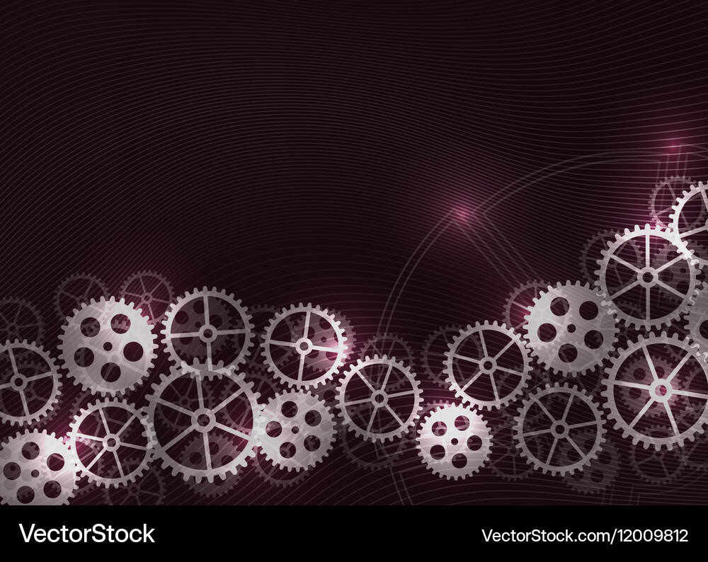 Abstract technical background with gears Vector Image