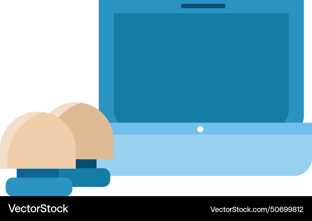 Cochlear implant with computer Vector Image