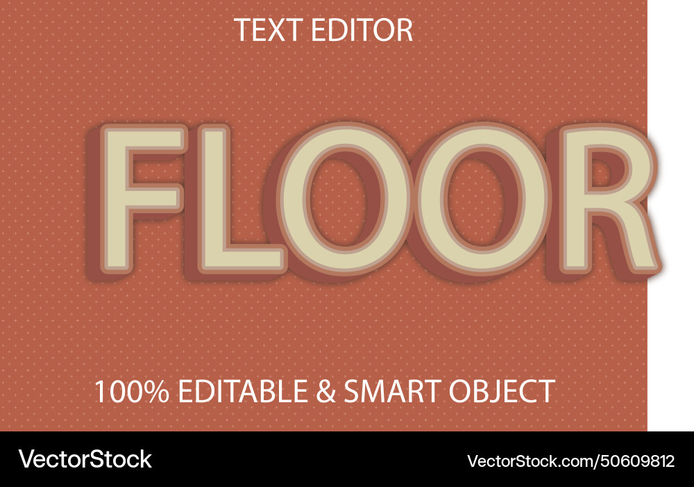 Floor effect 3 dimension emboss simple style Vector Image