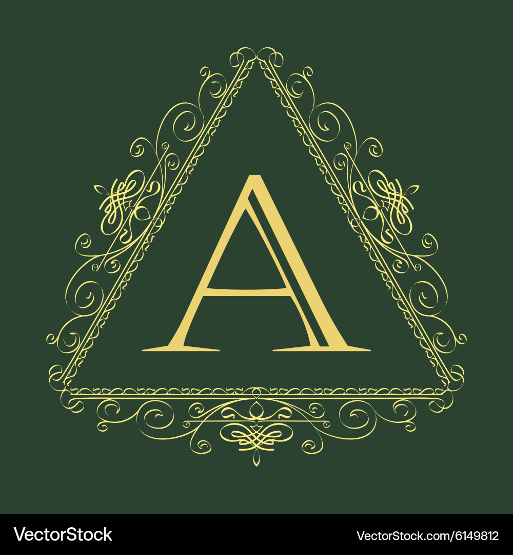 Floral ornament template logo Vector Image