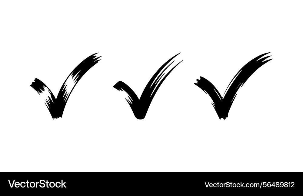 Minimal brush tick symbol a clean yet dynamic Vector Image