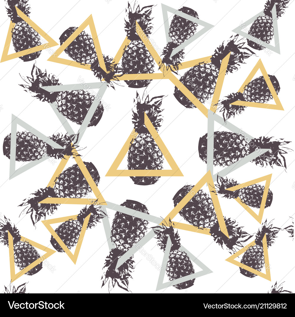 Pineapple Pattern Abstract Vector Image