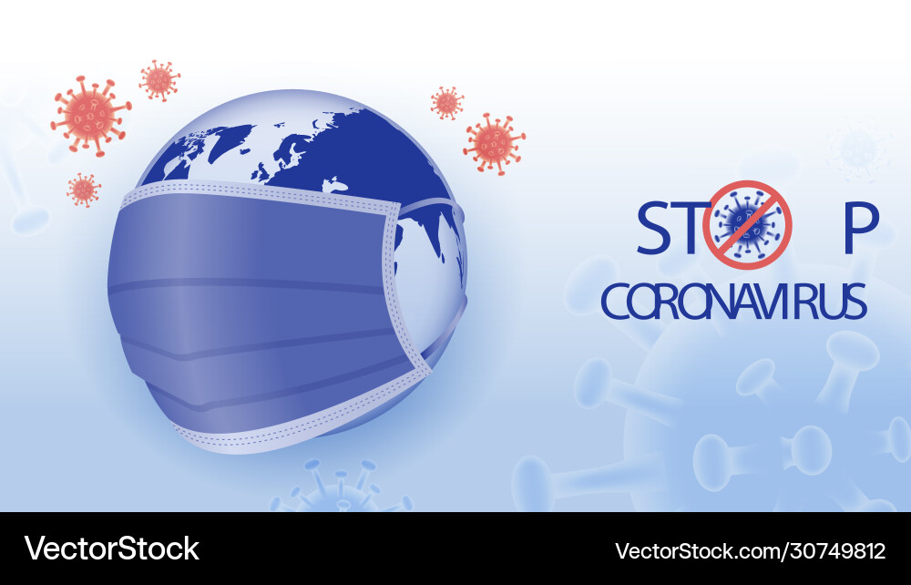 Protect coronavirus concept earth in a medical vector image