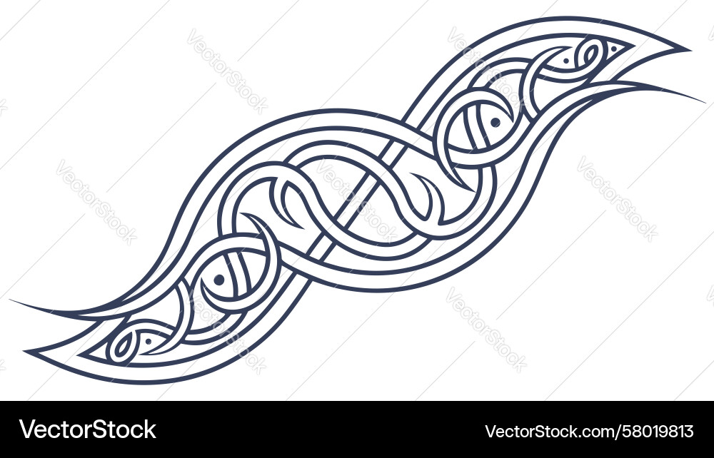Abstract Swirl Flow Element Vector Image