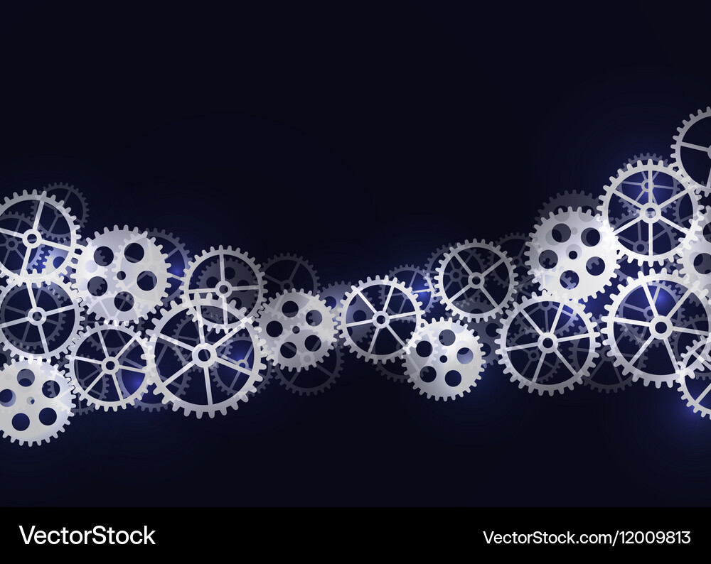 Abstract technical background with gears Vector Image