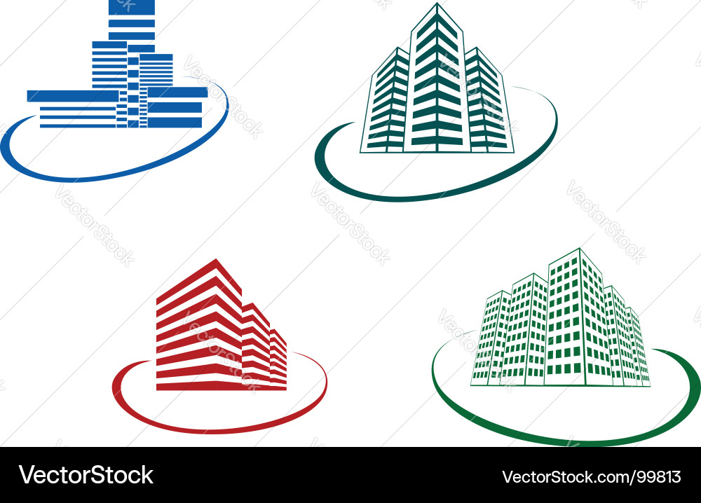 Building Icons & Symbols vector image