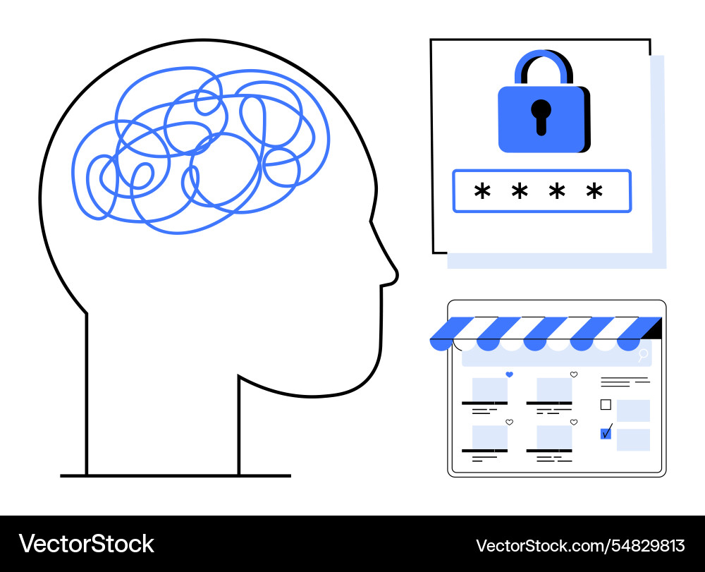 Cognitive security in digital transactions Cognitive security in digital transactions vector image