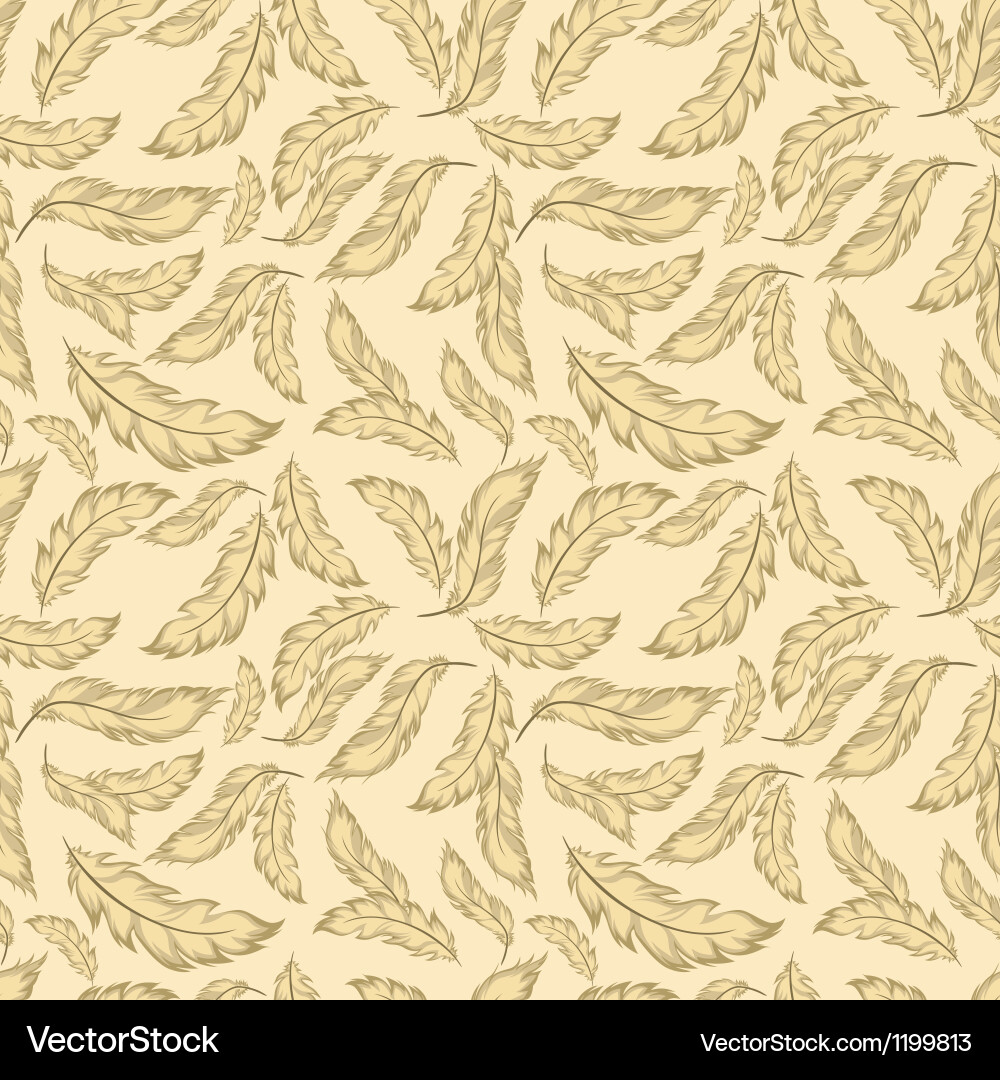 Feather Seamless Pattern vector image