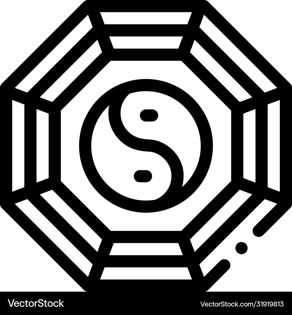 Rug with yin yang pattern top view icon Rug with yin yang pattern top view icon vector image