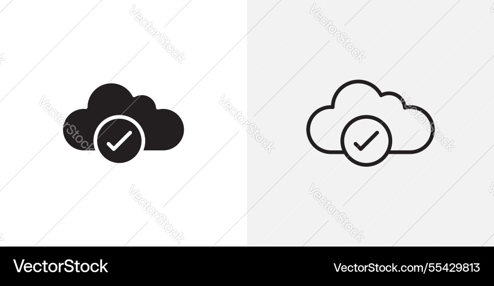 Saved to drive icons pack for apps and ui ux vector image