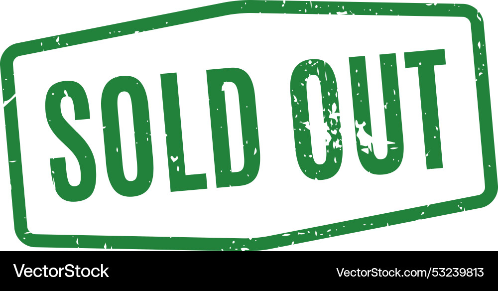 Sold out stamp isolated on a white background Sold out stamp isolated on a white background vector image