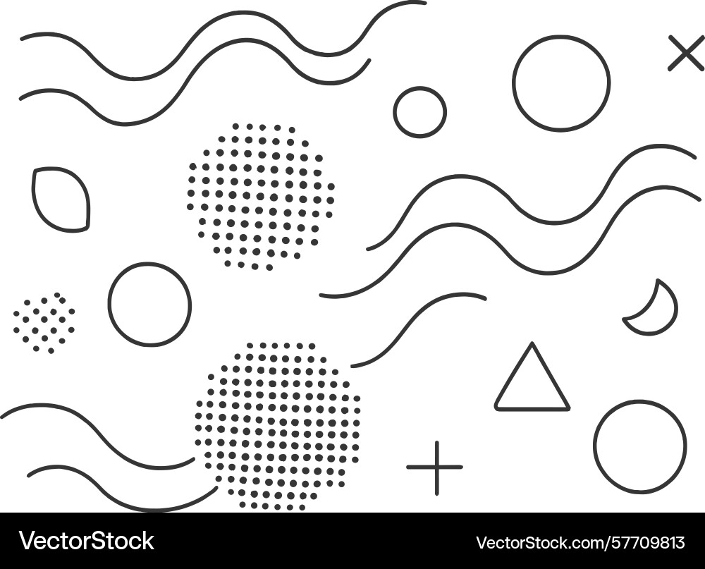 Trendy geometric pattern with abstract shapes Trendy geometric pattern with abstract shapes vector image
