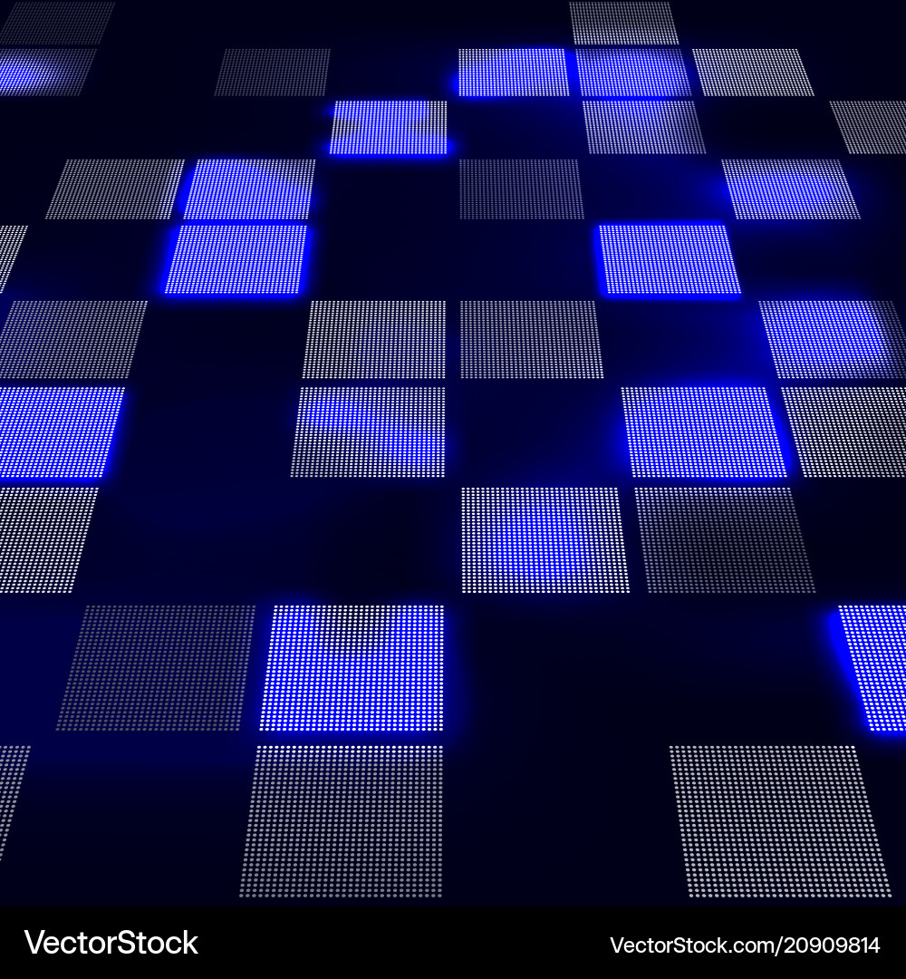 Abstract Blue Tech Grid Background Vector Image