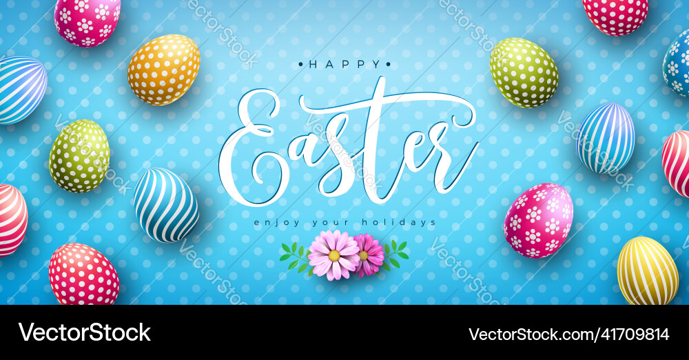 Happy easter holiday vector image