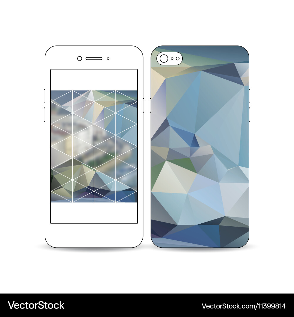 Mobile smartphone with an example of the screen Vector Image