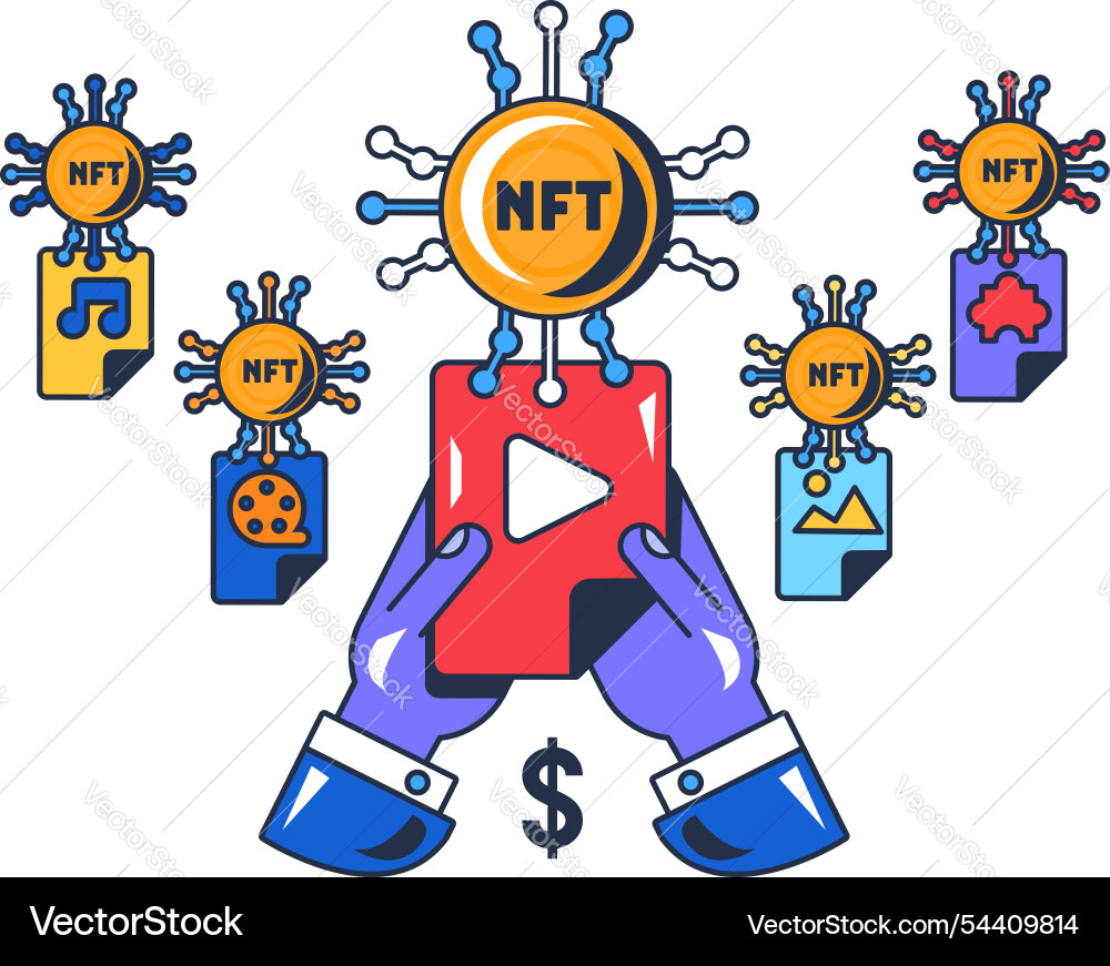 Multi colored selecting unique media icon Multi colored selecting unique media icon vector image
