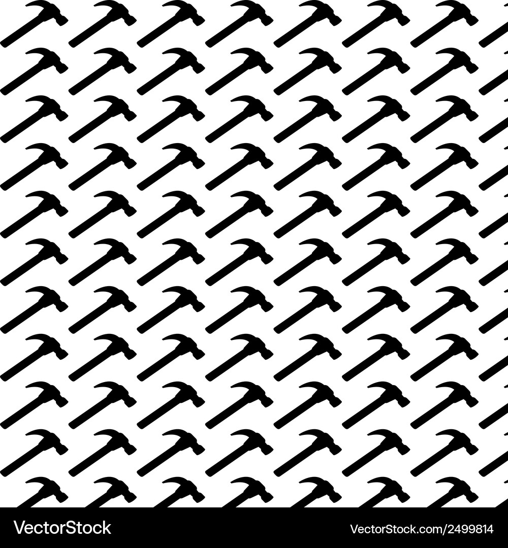 Seamless pattern background of hammer Vector Image