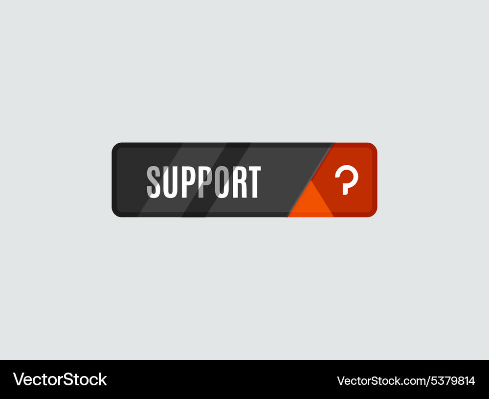 Support button futuristic hi-tech ui design Vector Image