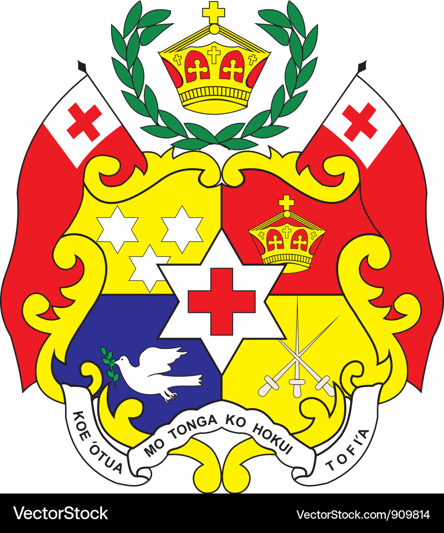 Tonga Coat of Arms Vector Image