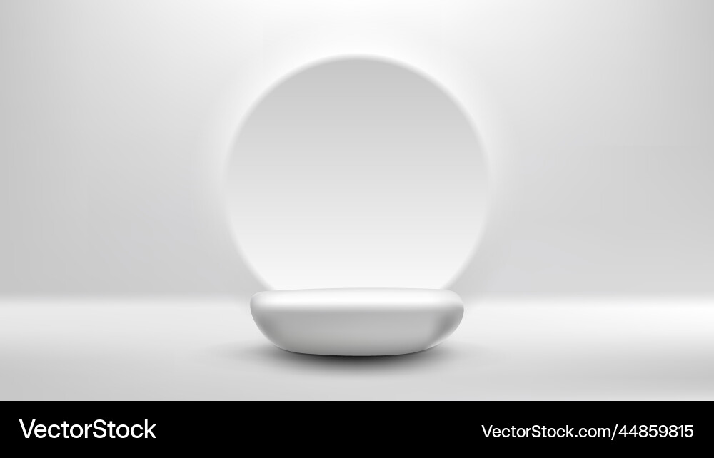 3d realistic empty white stone podium pedestal 3d realistic empty white stone podium pedestal vector image